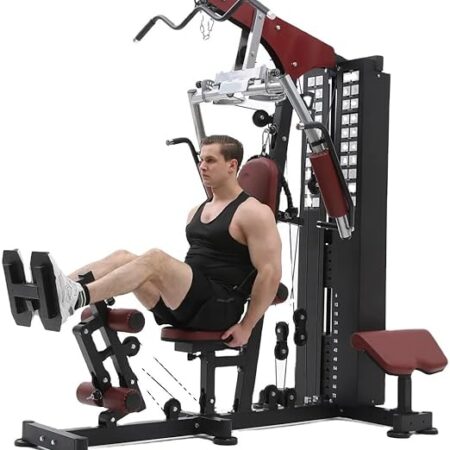 Marshal Fitness -Heavy-Duty Three-Station Home Gym with 72KG Weight Stack