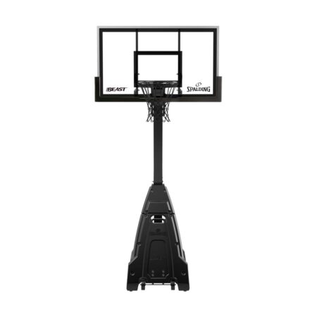 Spalding Beast Stealth 60" Glass Portable Basketball Hoop System