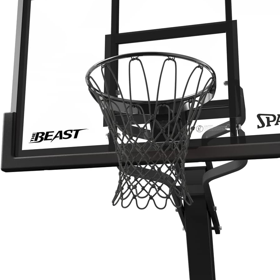 Spalding Beast Stealth 60" Glass Portable Basketball Hoop System - Image 3