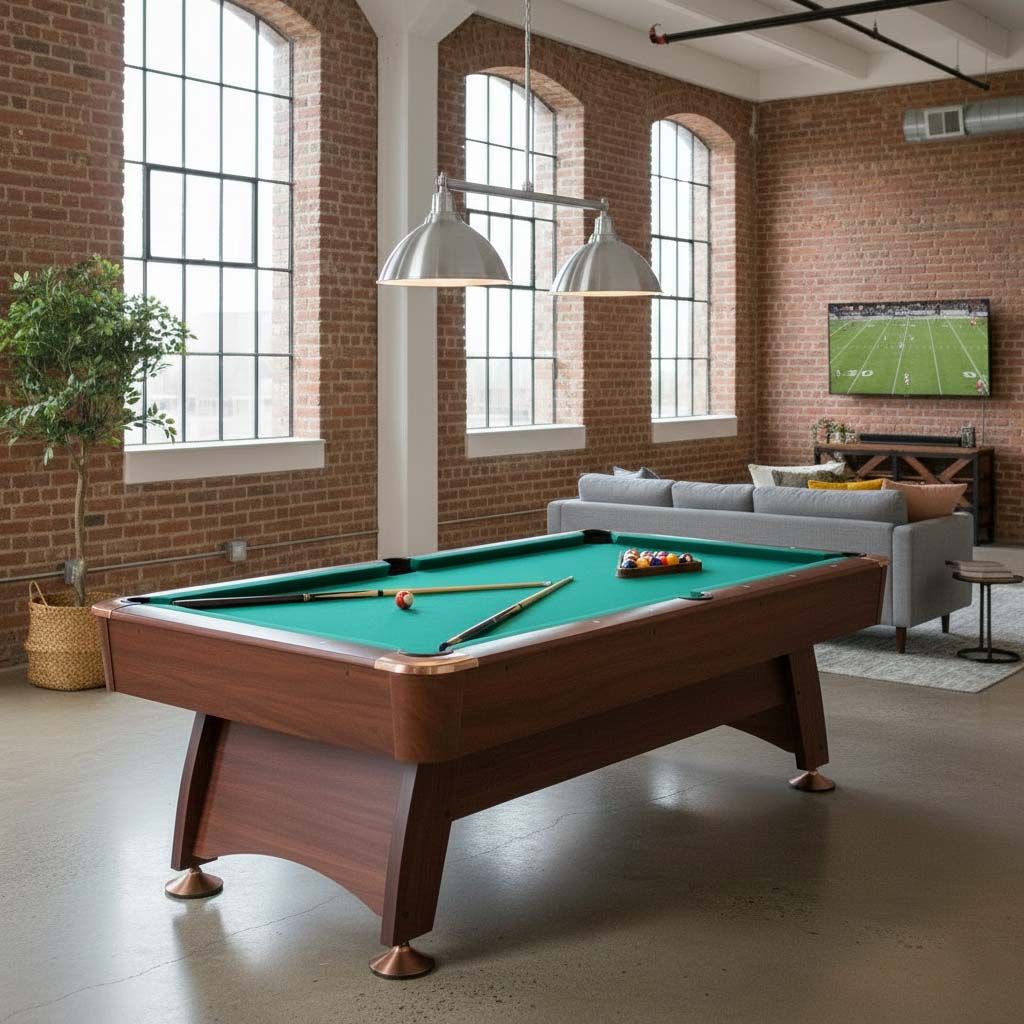 Roma Italy HBT171D02S2 Non-KD Billiard Table – Solid Hardwood Frame with Natural Slate Bed | 7 FT - Image 5